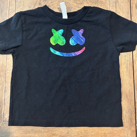Marshmello rainbow and black toddler shirt size 4T - Picture 1 of 3